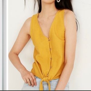 NWT Madewell tie button-up tank